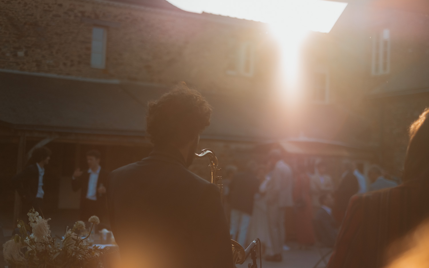 Groupe de jazz sur un cocktail de mariage