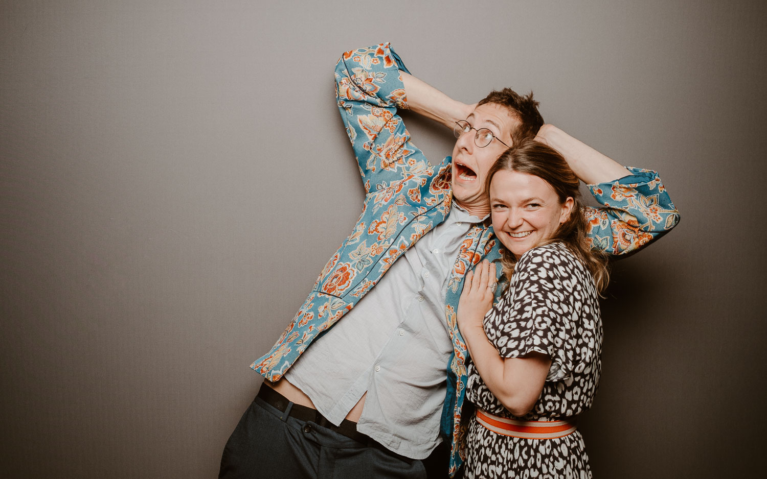 Studio photo lors de la soirée d’un mariage au Manoir de la Jahotière