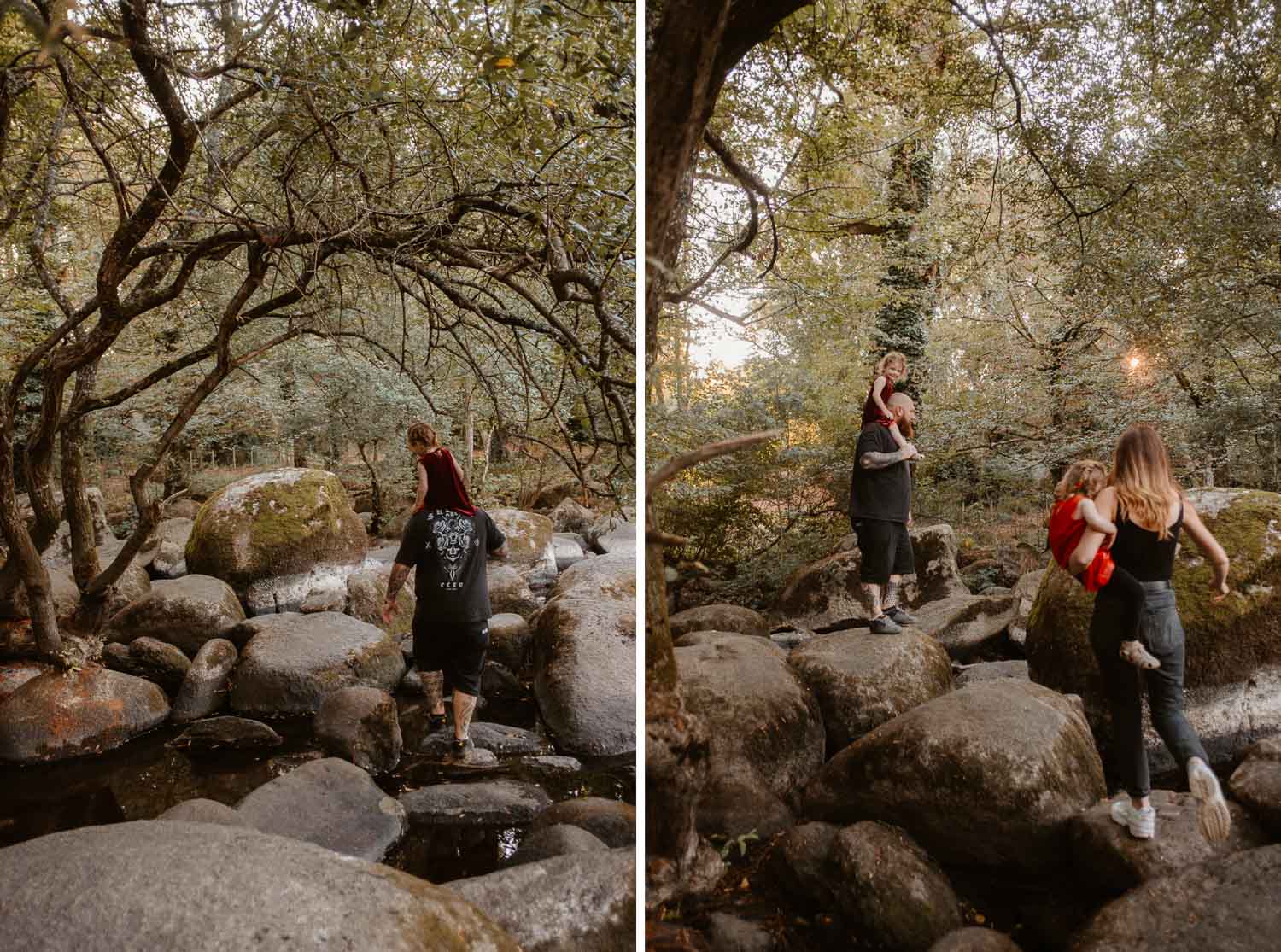 Photographies lifestyle d’une séance photo en famille en forêt à Clisson par Geoffrey Arnoldy