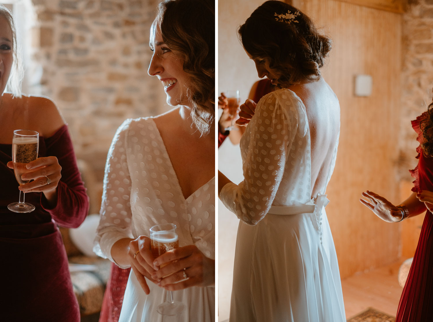 Reportage photo des préparatifs d’une robe Fortunée Paris