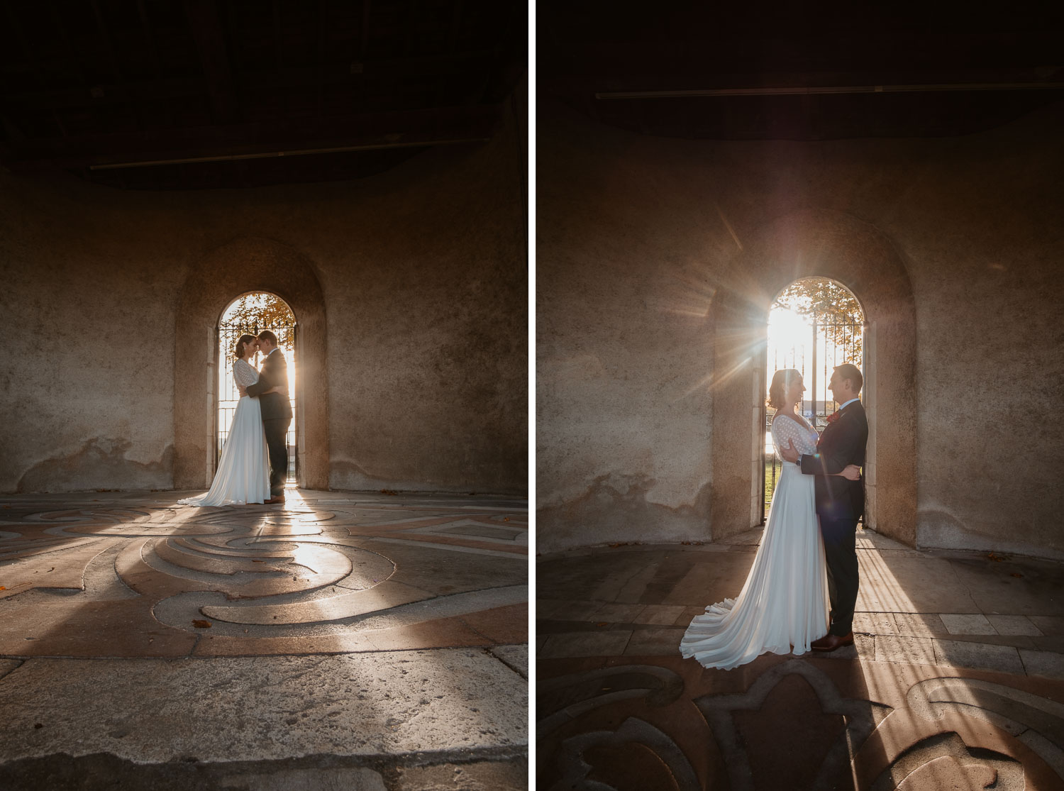 Photographies de couple d’un mariage d’automne à l’abbaye des prémontrés