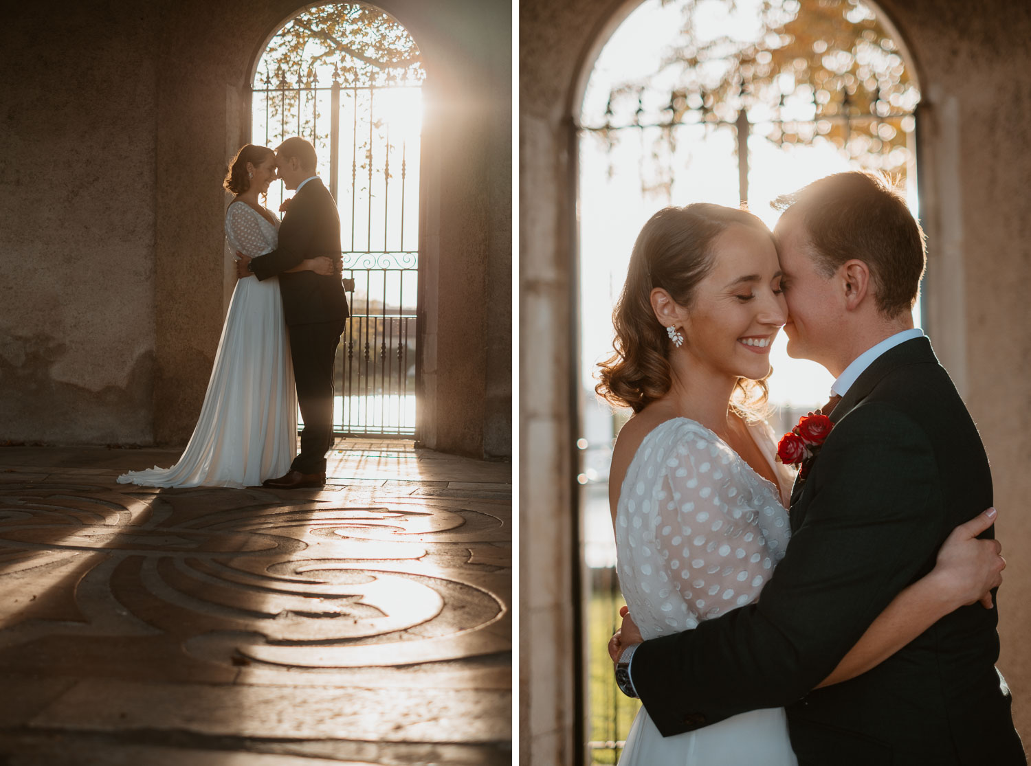 Photographies de couple d’un mariage d’automne à l’abbaye des prémontrés