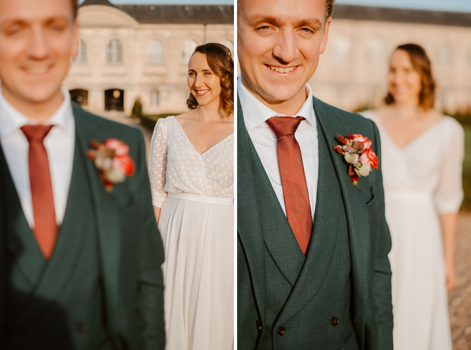 Photographies de couple d’un mariage d’automne à l’abbaye des prémontrés