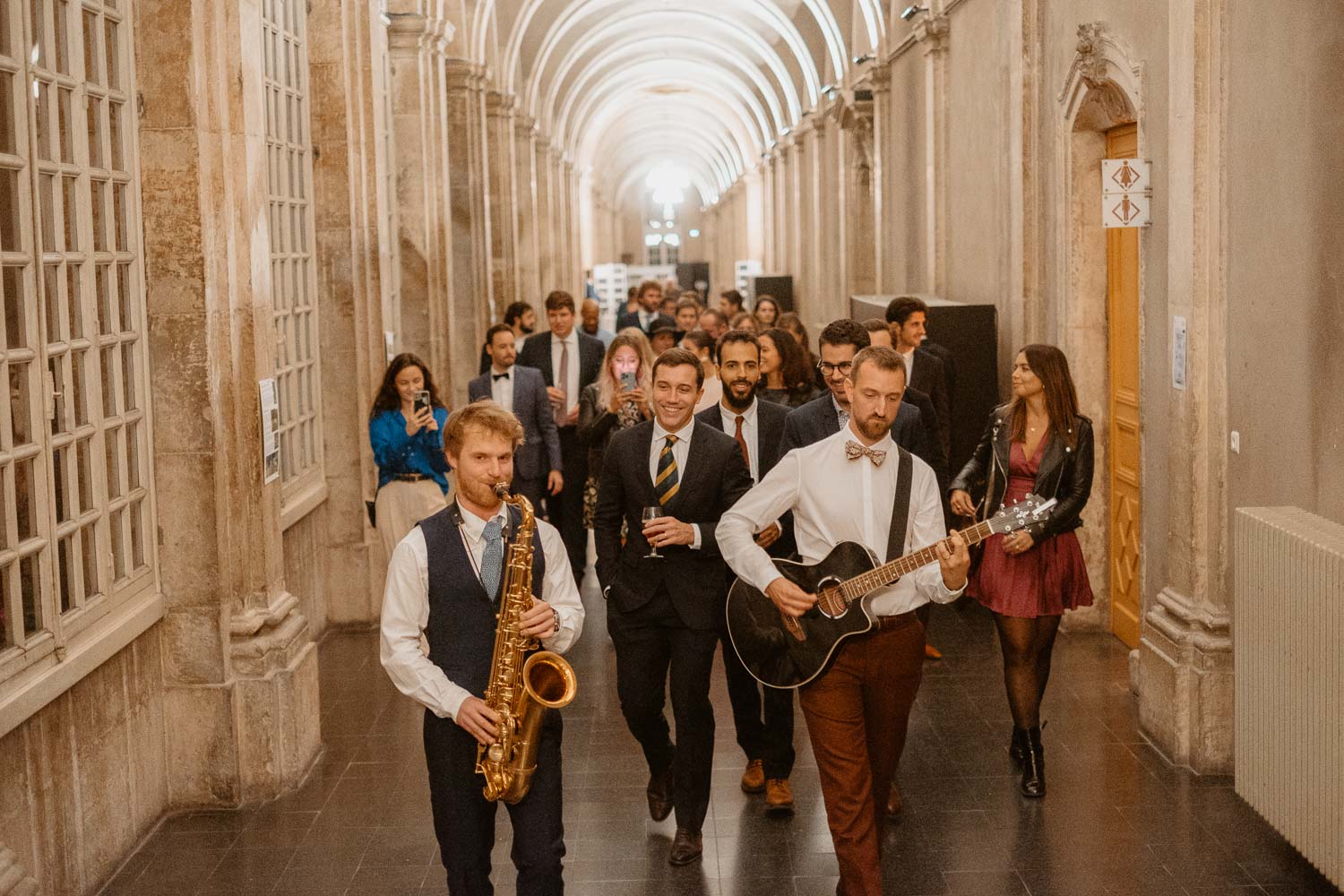 Groupe de jazz sur un cocktail de mariage à l’Abbaye des Prémontrés