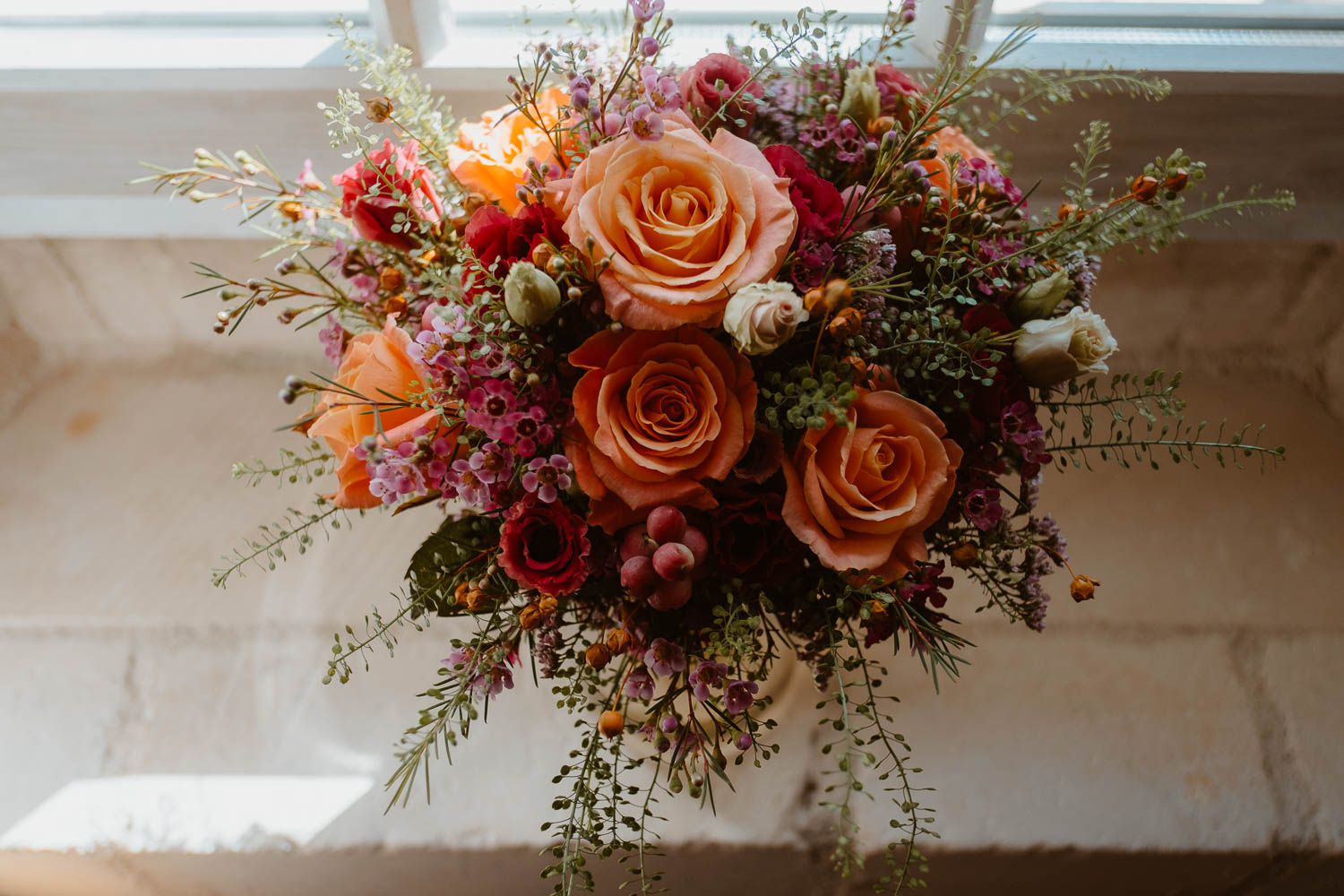 Bouquet de mariée au Château de Théon en Charente Maritime