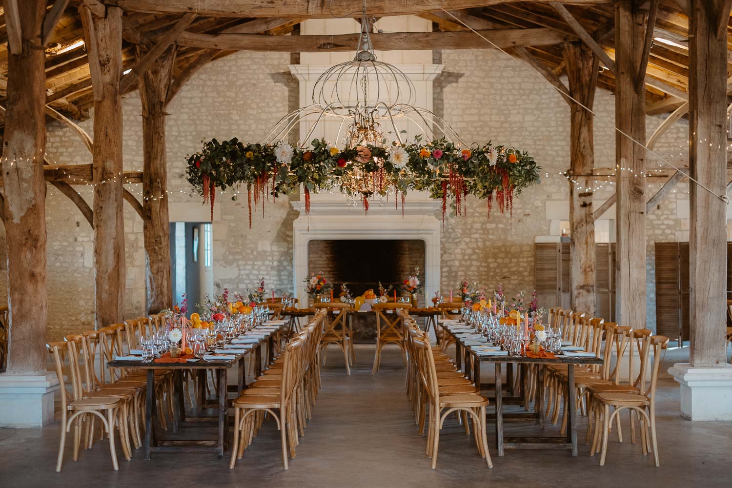 Décoration de salle par le studio Aloki au Château de Théon en Charente Maritime