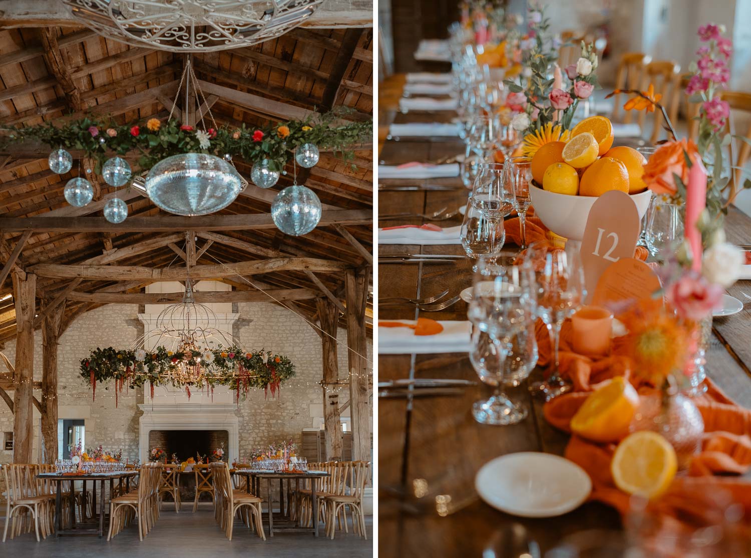 Décoration de salle par le studio Aloki au Château de Théon en Charente Maritime