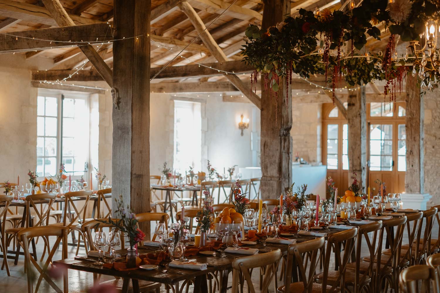 Décoration de salle par le studio Aloki au Château de Théon en Charente Maritime