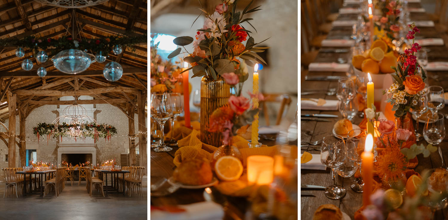 Décoration de salle par le studio Aloki au Château de Théon en Charente Maritime