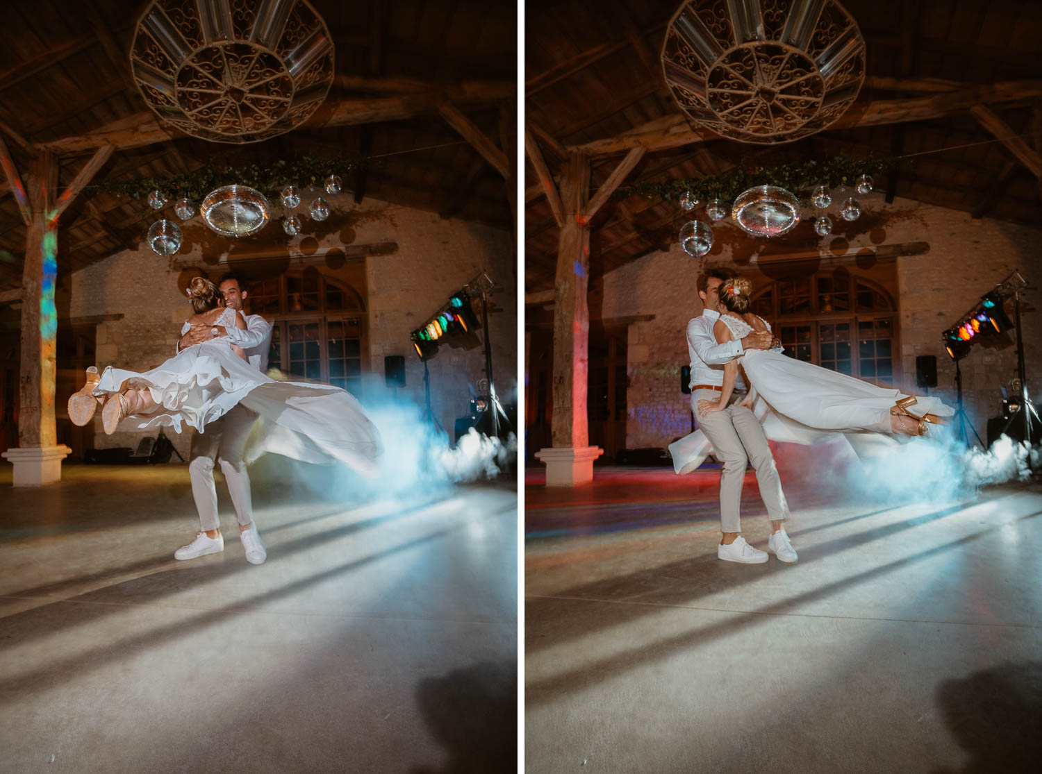 Première danse et ouverture de bal par les jeunes mariés au Château de Théon en Charente Maritime