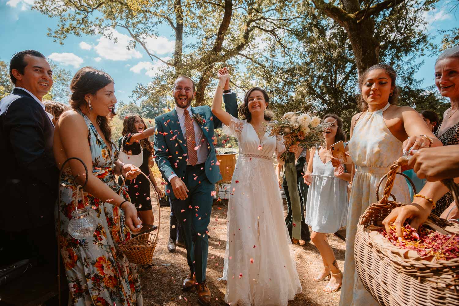 Joie et bonheur sur un mariage franco-marocain au Chateau Pordor Avessac