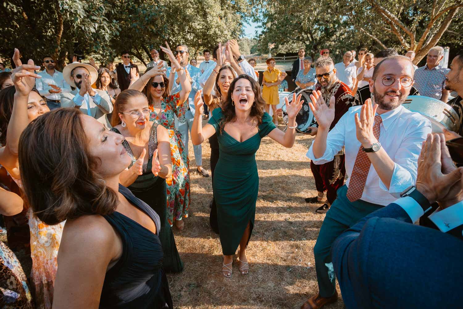 Musique traditionnelle marocaine sur un cocktail au chateau du pordor à Avessac