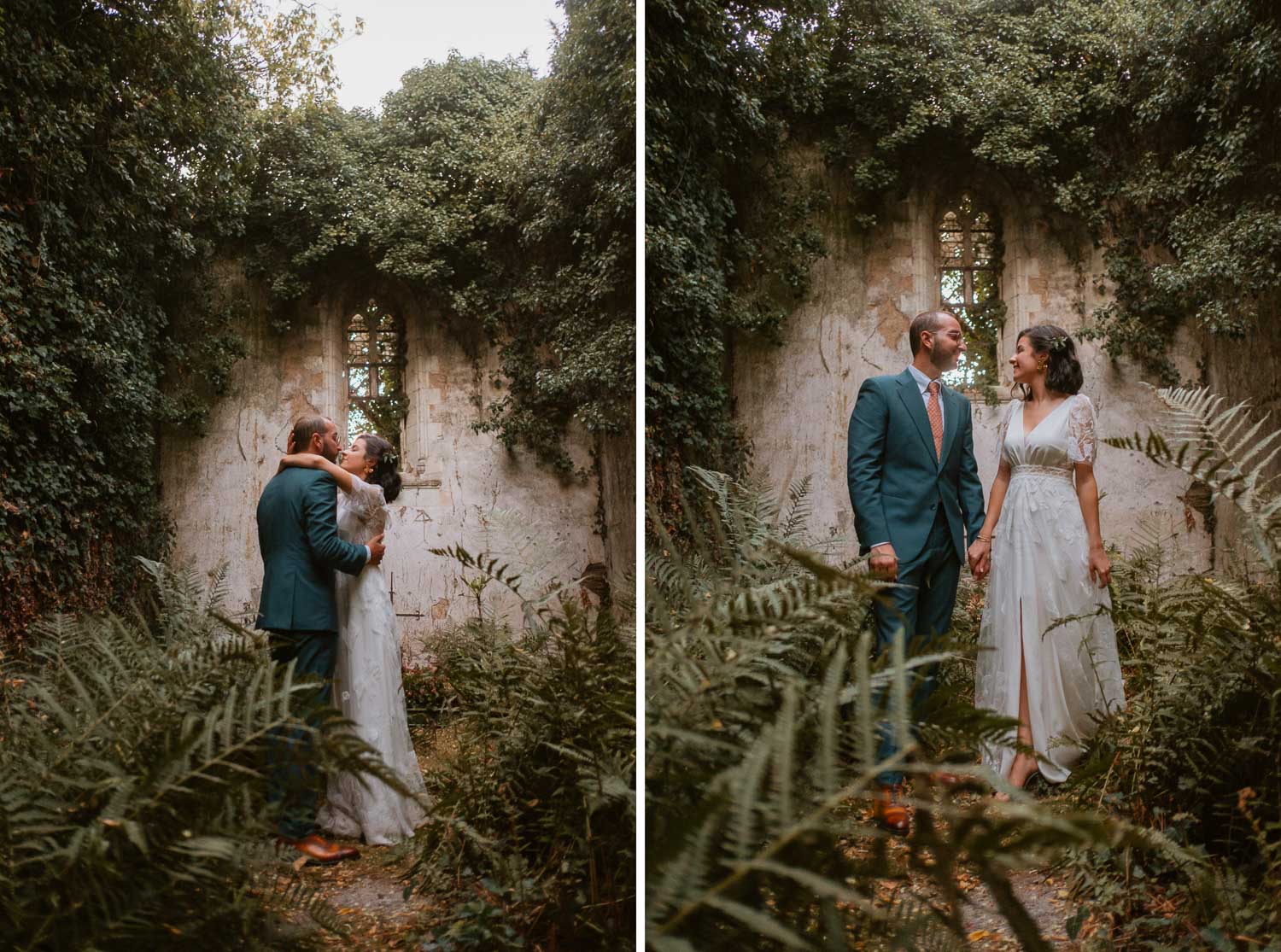 Photographies de couple au sein d’une ancienne chapelle au chateau du pordor à Avessac