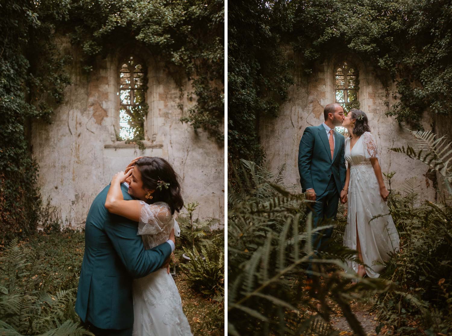 Photographies de couple au sein d’une ancienne chapelle au chateau du pordor à Avessac