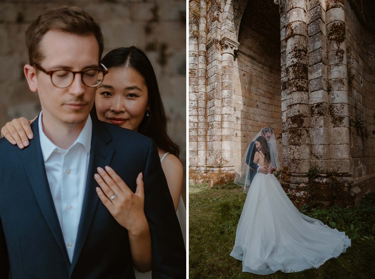 Photographie extraite d’une séance couple mise en scène effectuée après mariage