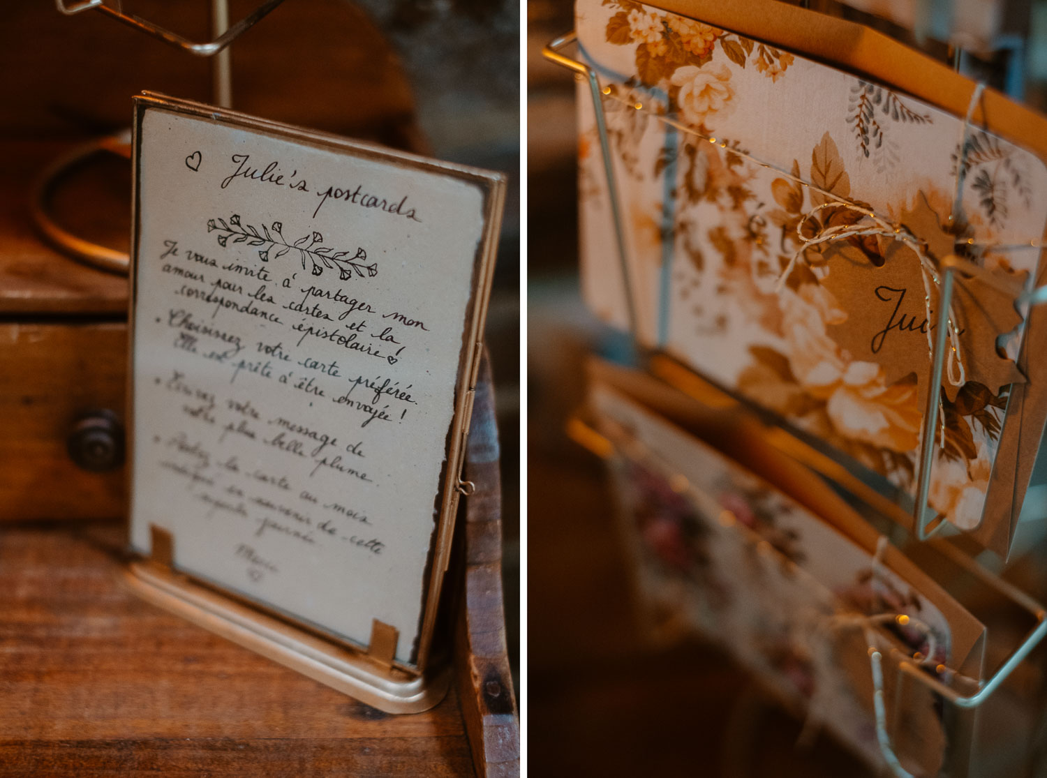 Ambiance cosy sur un mariage d’automne avec fleurs d’automne bois et bougies
