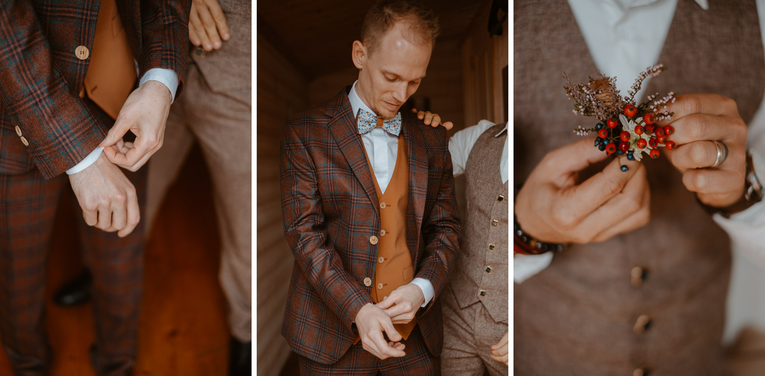 Préparatifs Homme Marié style Lord anglais