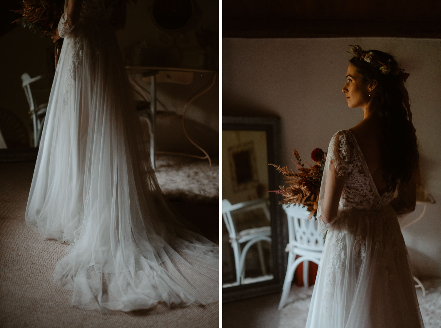 Habillage mariée style princesse fée