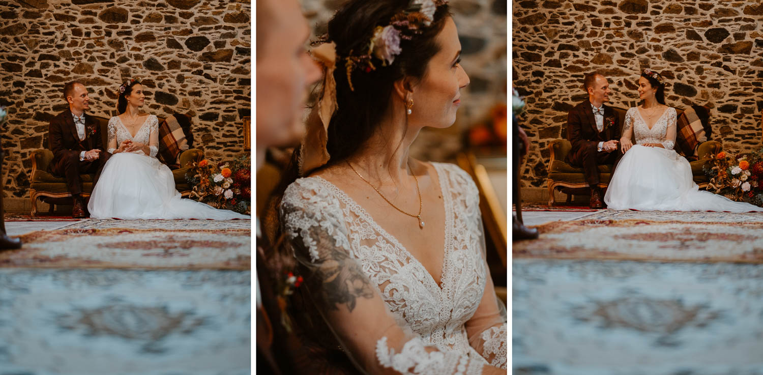 Cérémonie laïque aux teintes d’automne sur un mariage près de Nantes