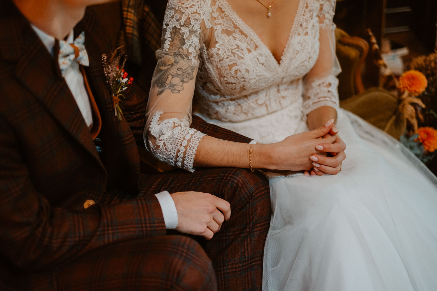 Cérémonie laïque aux teintes d’automne sur un mariage près de Nantes