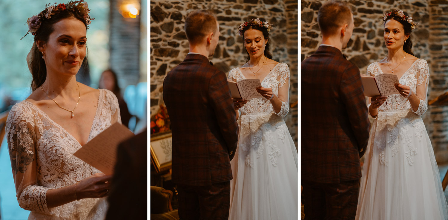 Cérémonie laïque aux teintes d’automne sur un mariage près de Nantes