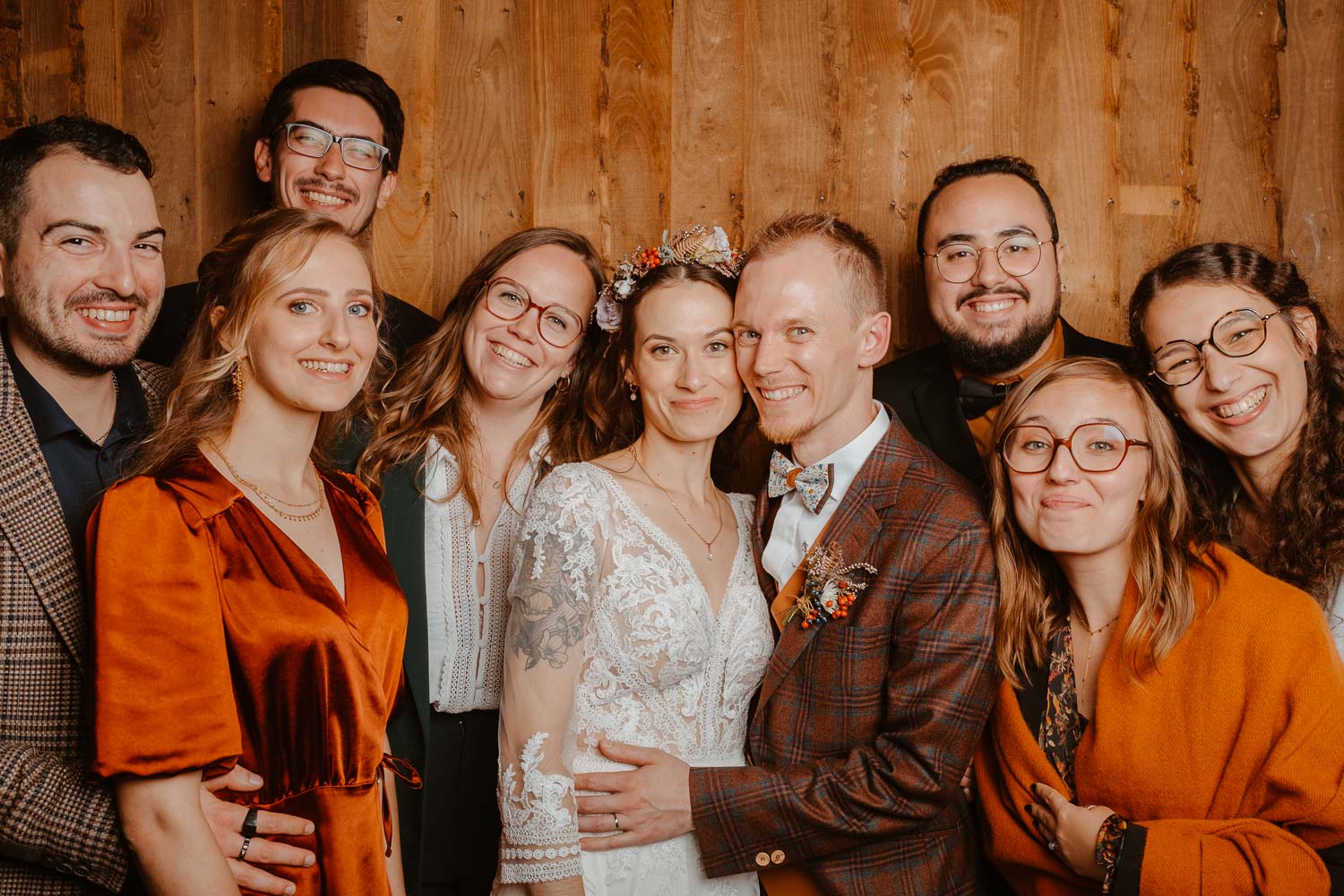 Studio Photo Booth sur un mariage d’automne au domaine du Moulin Neuf