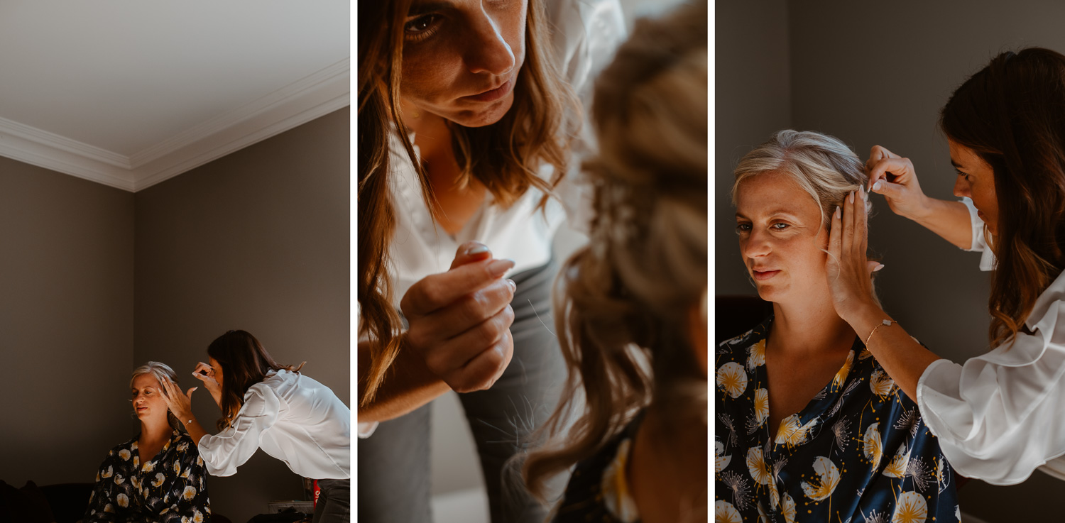 reportage photo préparatifs mariage Nantes — Domaine de la Mazure Chapelle Basse Mer