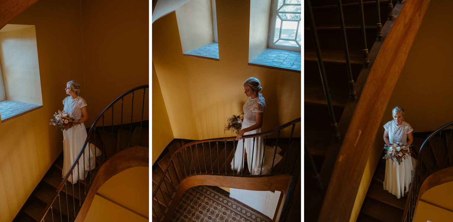 photo first look découverte mariés — Domaine de la Mazure Chapelle Basse Mer