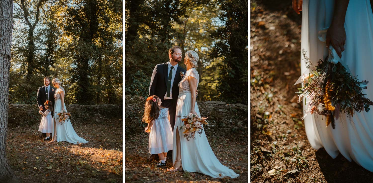 photo couple jeunes mariés lumière naturelle — Domaine de la Mazure Chapelle Basse Mer
