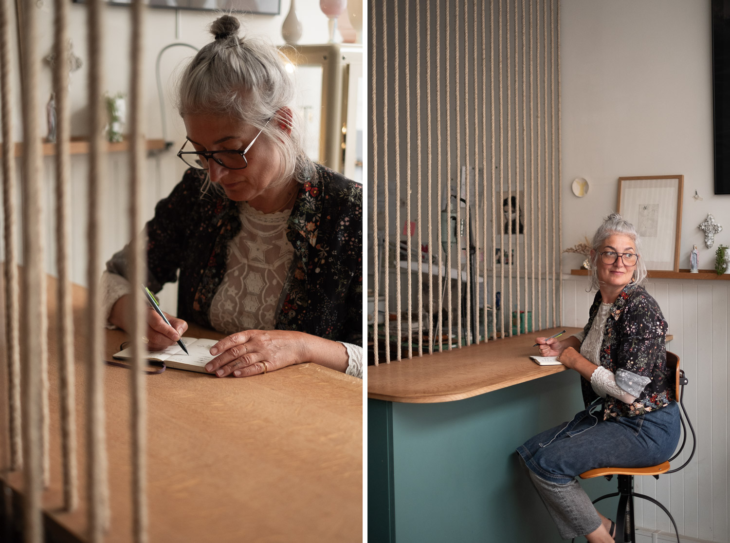 Séance photo portrait artisan créateur boutique atelier Helene Turbé Joaillère Bijoux à Nantes