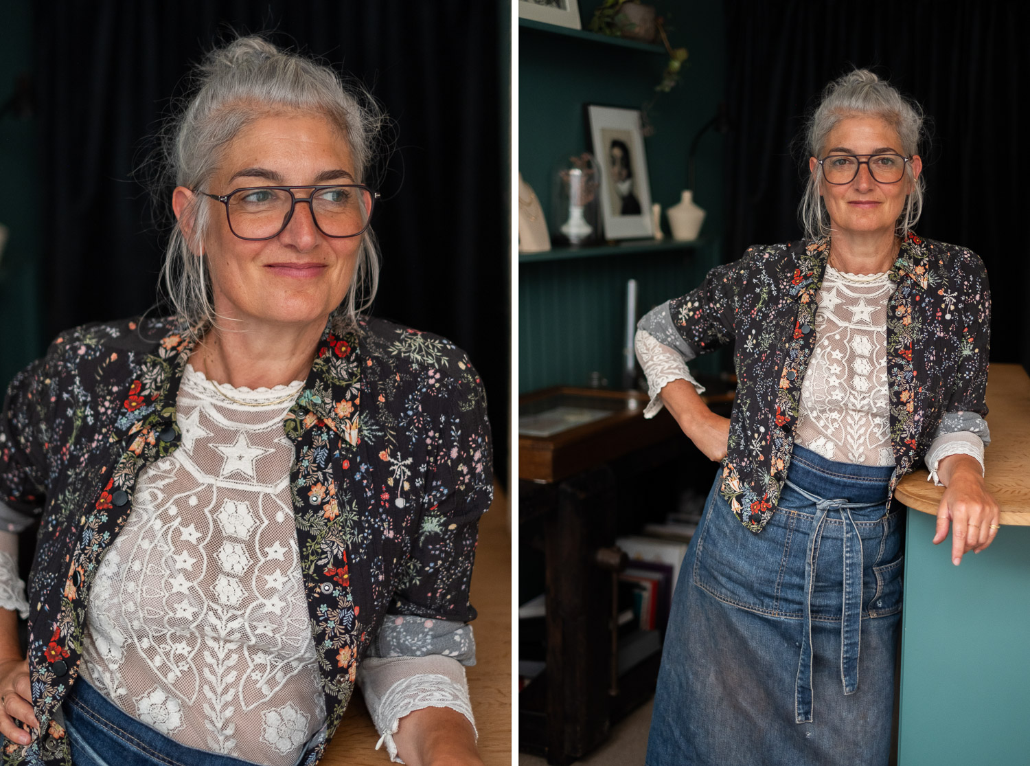 Séance photo portrait artisan créateur boutique atelier Helene Turbé Joaillère Bijoux à Nantes