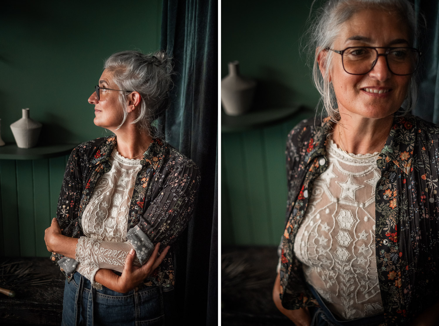 Séance photo portrait artisan créateur boutique atelier Helene Turbé Joaillère Bijoux à Nantes