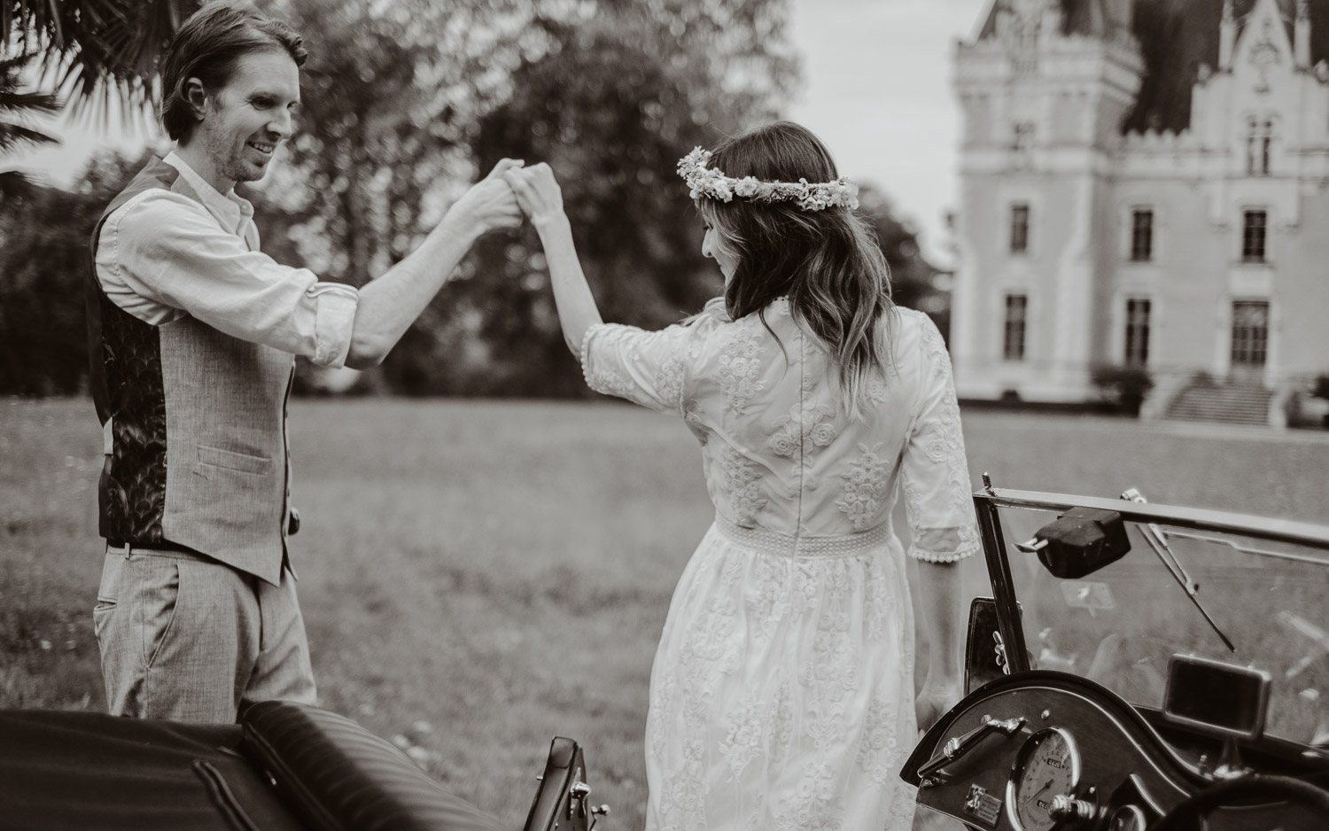 Séance photo couple américain demande en mariage en pays de la loire (49) - Loire Valley