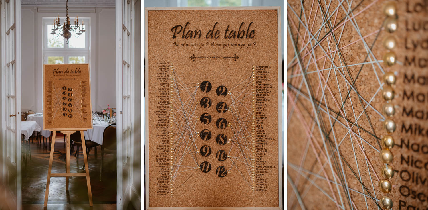 décoration salle tables mariage— Château de la Forêt au Cellier