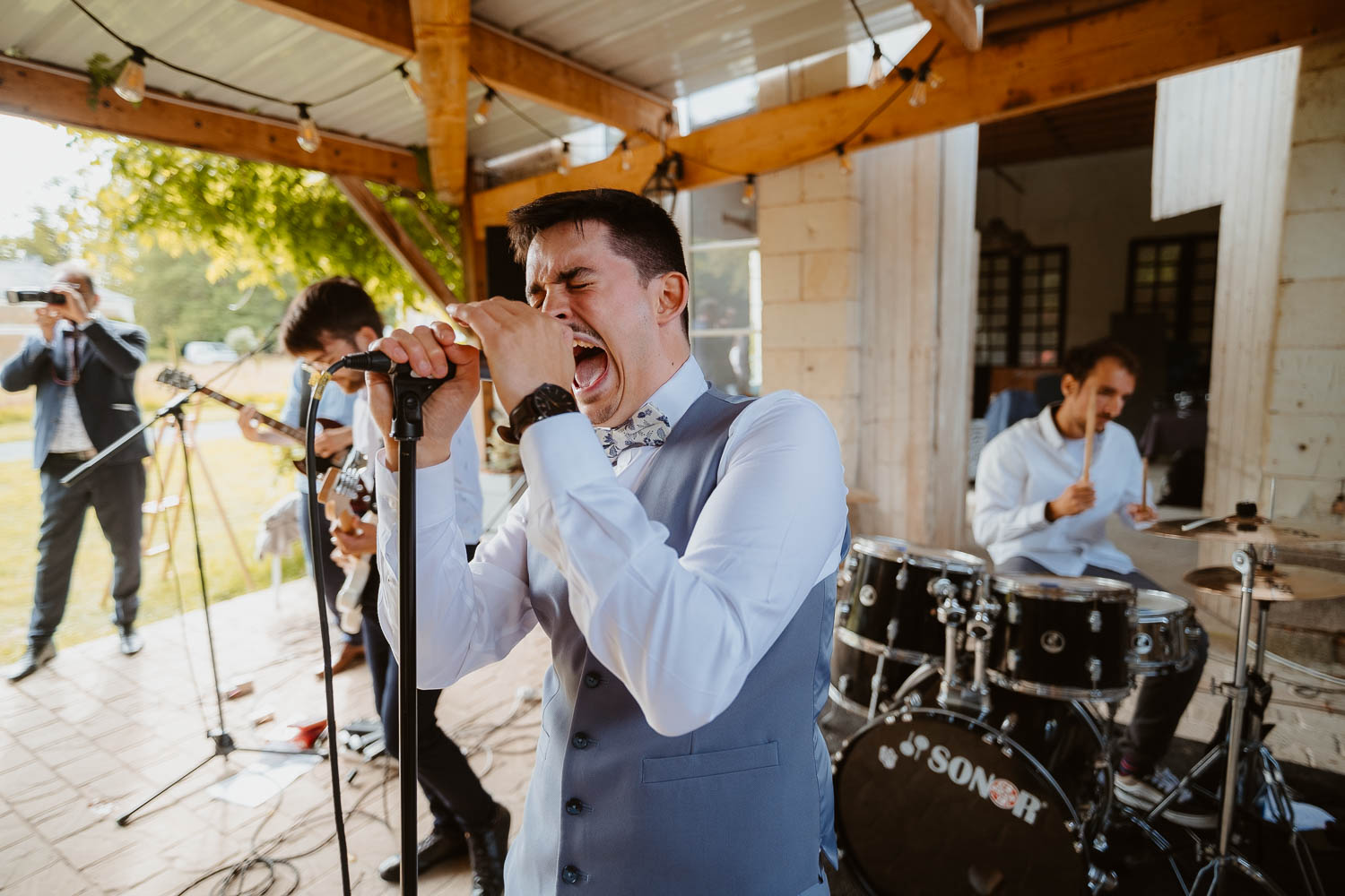 groupe musique rock & potes cocktail mariage — Château de la Forêt au Cellier