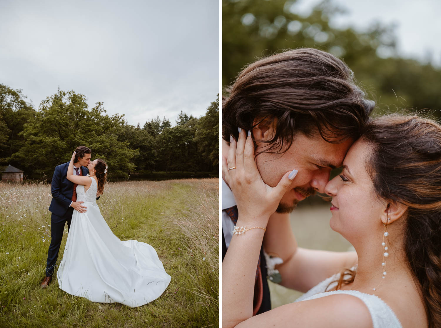 séance photo couple jeunes mariés — Château de la Forêt au Cellier