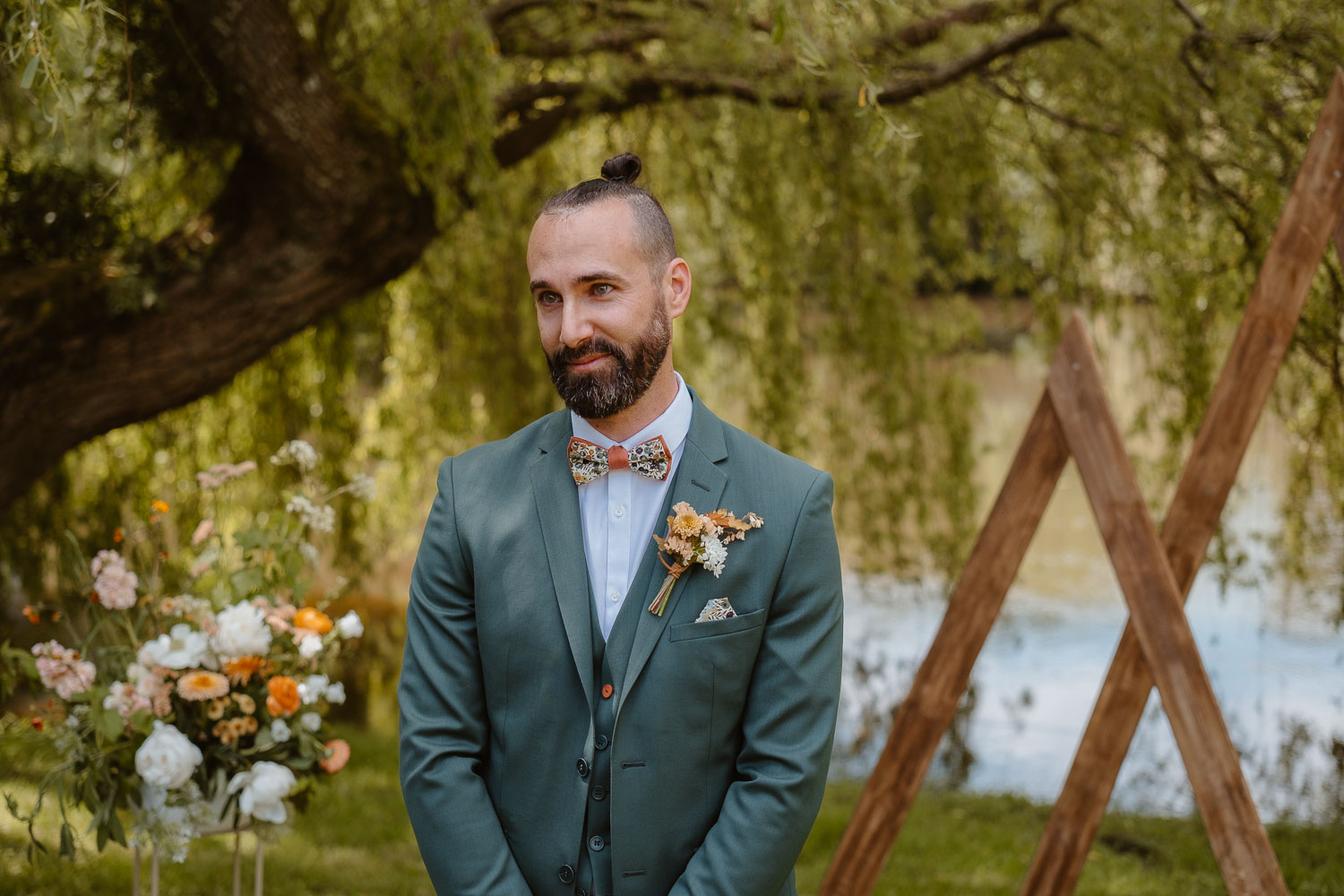 reportage photo mariage lifestyle cérémonie laïque — Château du Coing à Saint Fiacre sur Maine