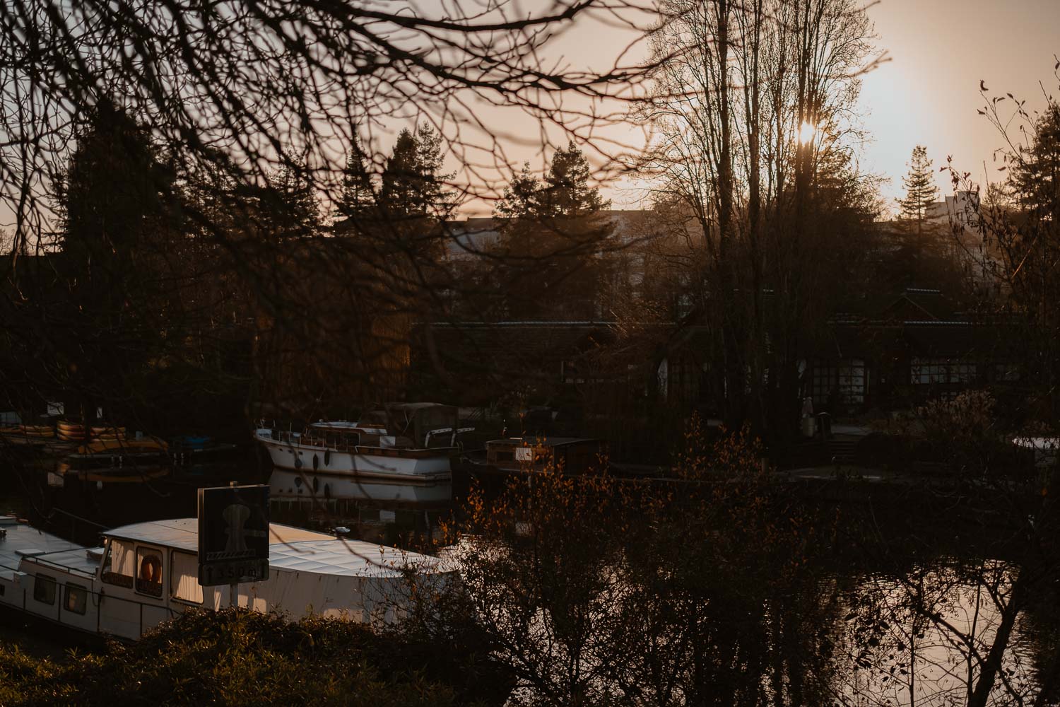 Séance photo engagement de couple save the date en hiver au coucher de soleil à Nantes (44)