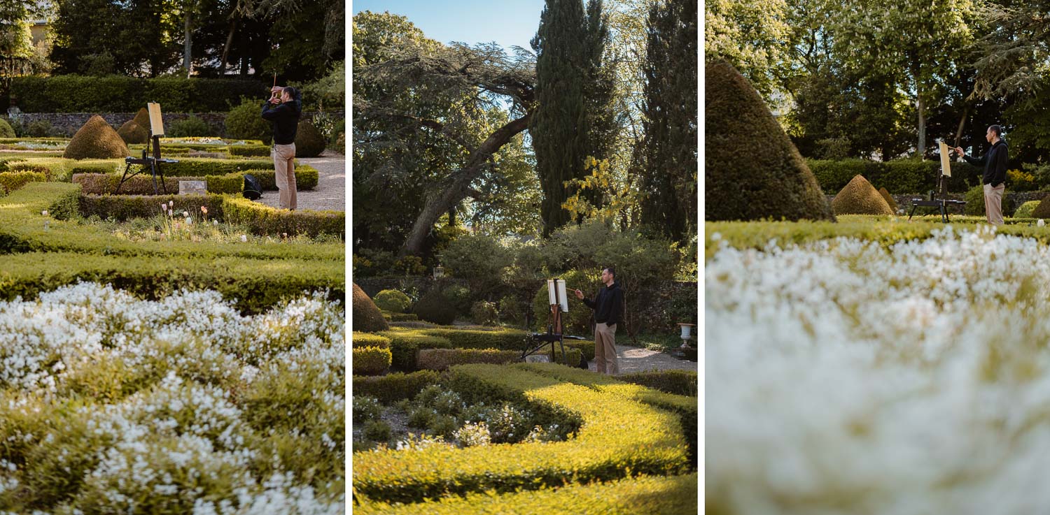 Séance photo reportage portrait artiste peintre achitecture Sami Toualit à Savennières (49)