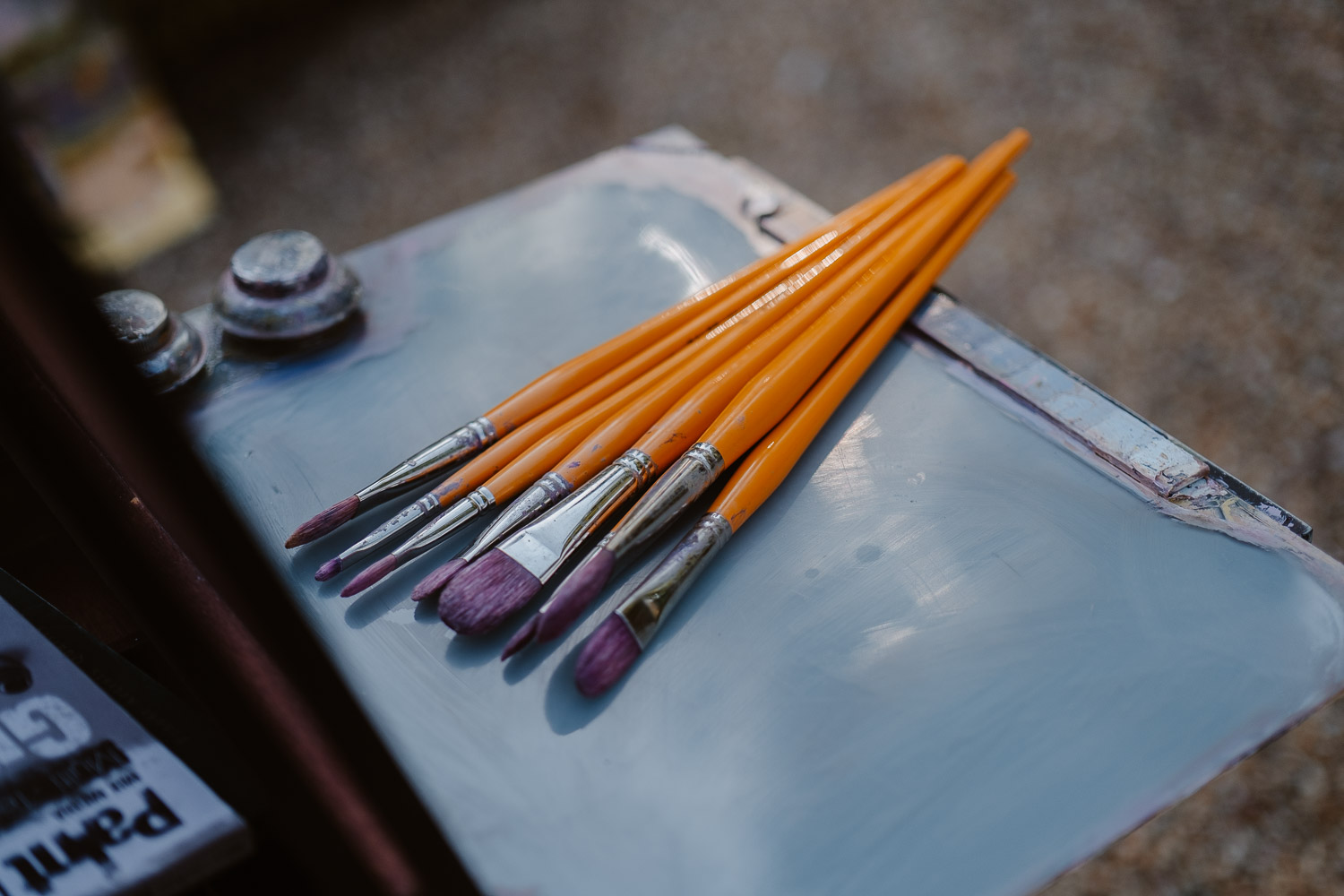 Séance photo reportage portrait artiste peintre achitecture Sami Toualit à Savennières (49)