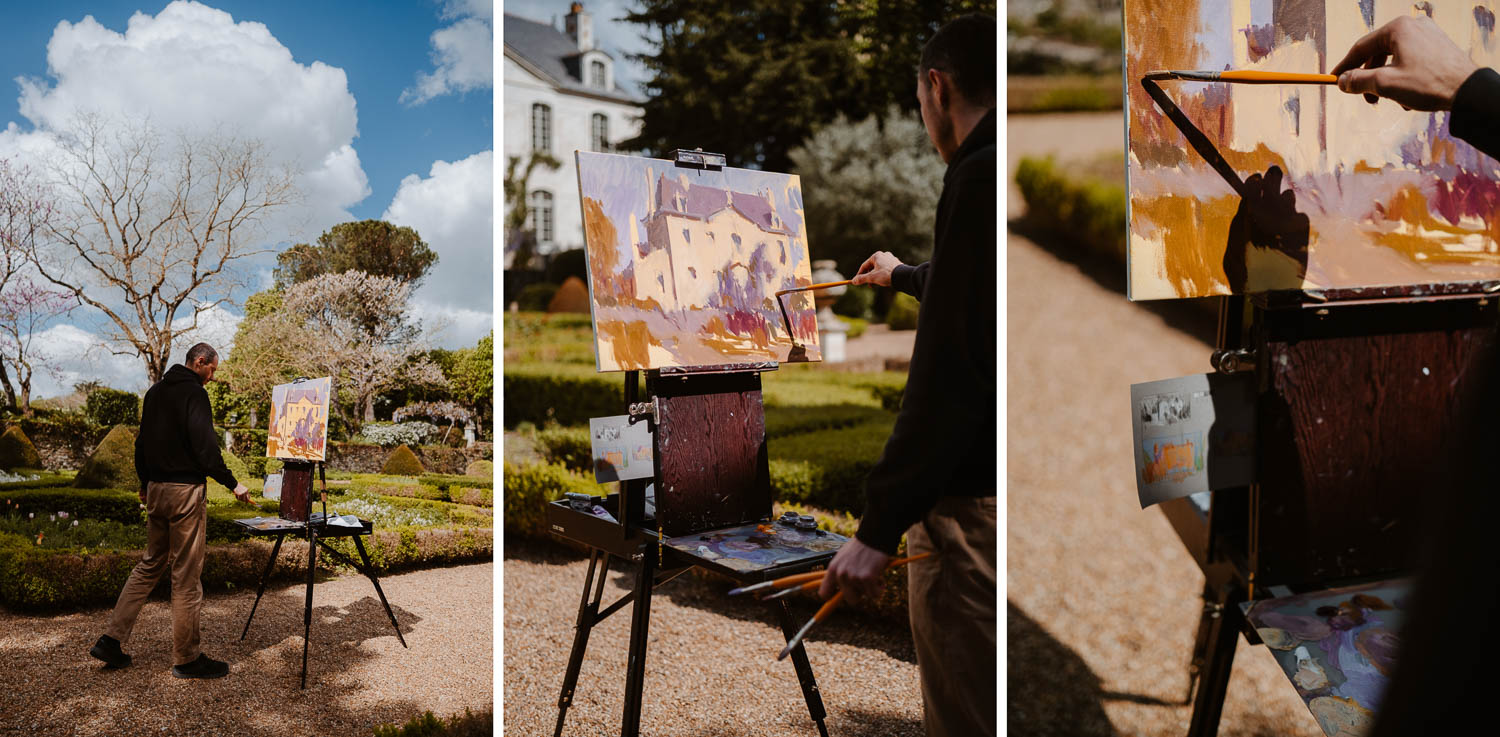 Séance photo reportage portrait artiste peintre achitecture Sami Toualit à Savennières (49)