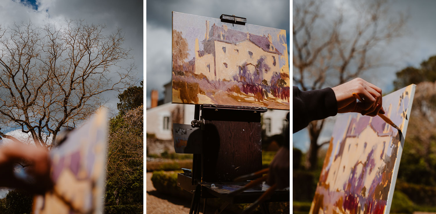 Séance photo reportage portrait artiste peintre achitecture Sami Toualit à Savennières (49)