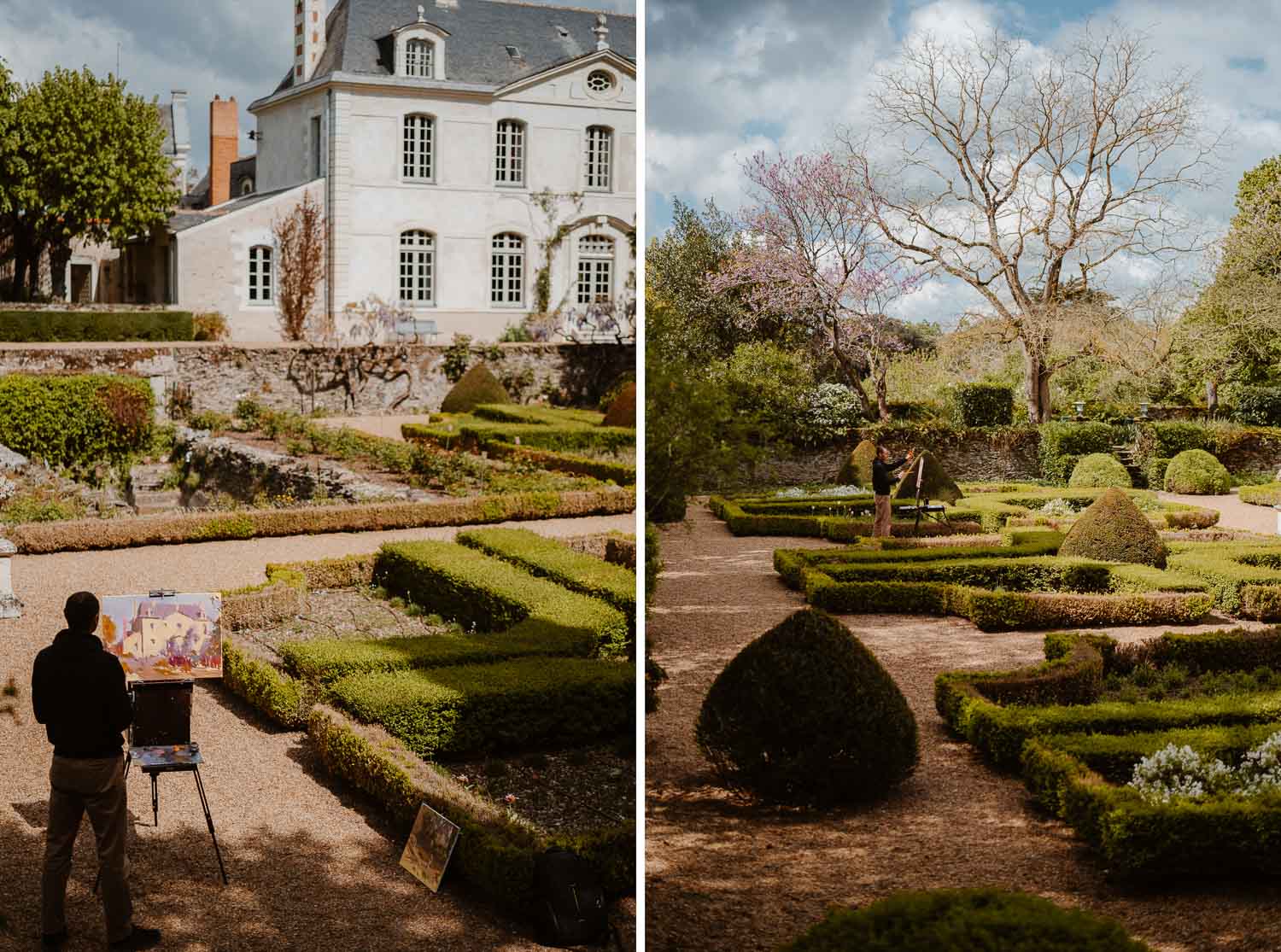 Séance photo reportage portrait artiste peintre achitecture Sami Toualit à Savennières (49)