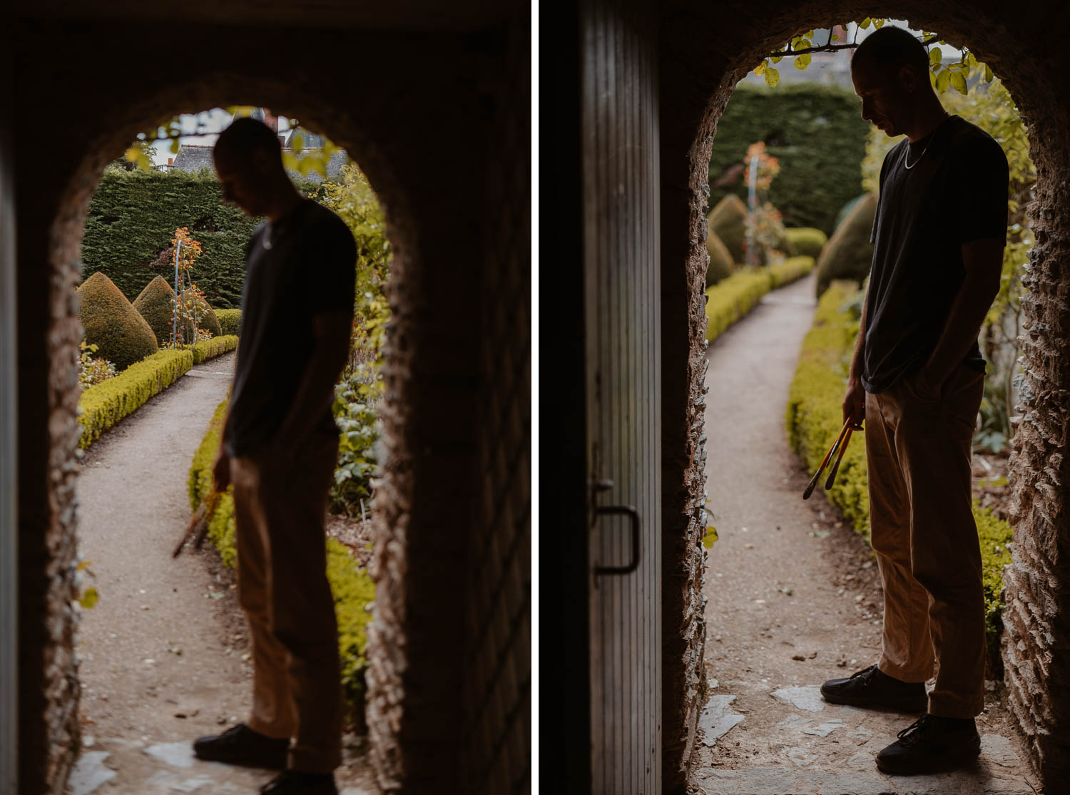 Séance photo reportage portrait artiste peintre achitecture Sami Toualit à Savennières (49)