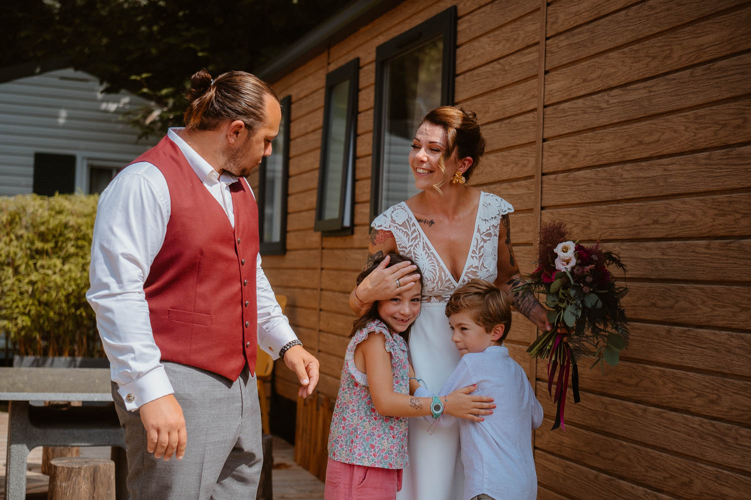 photo first look découverte mariés — Rives de Grandlieu - 44