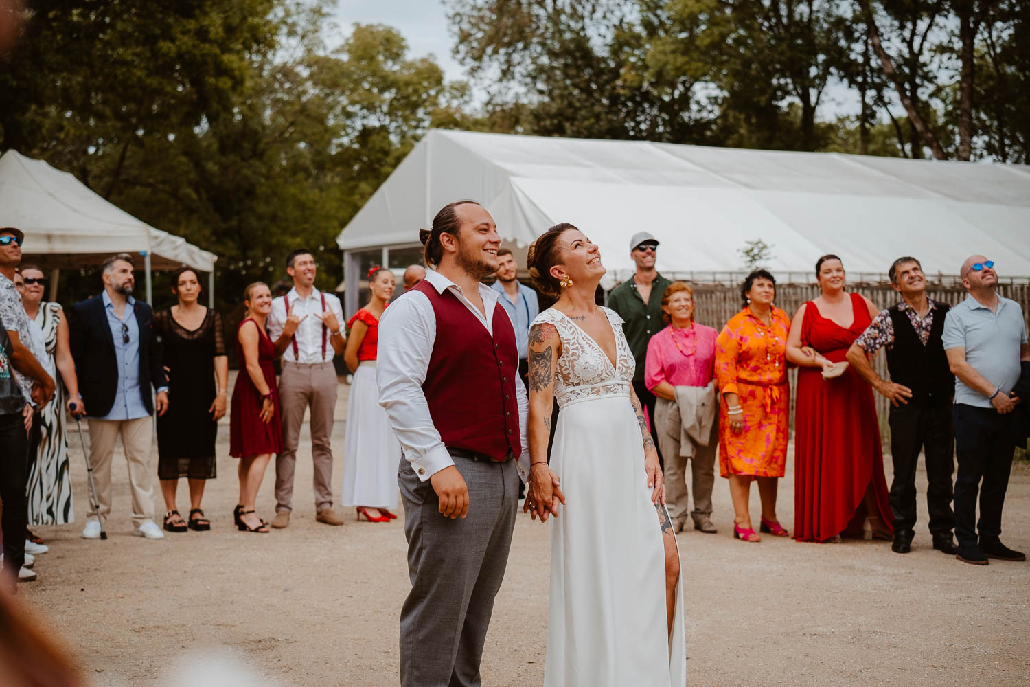 reportage photo groupe fun mariage— Rives de Grandlieu - 44