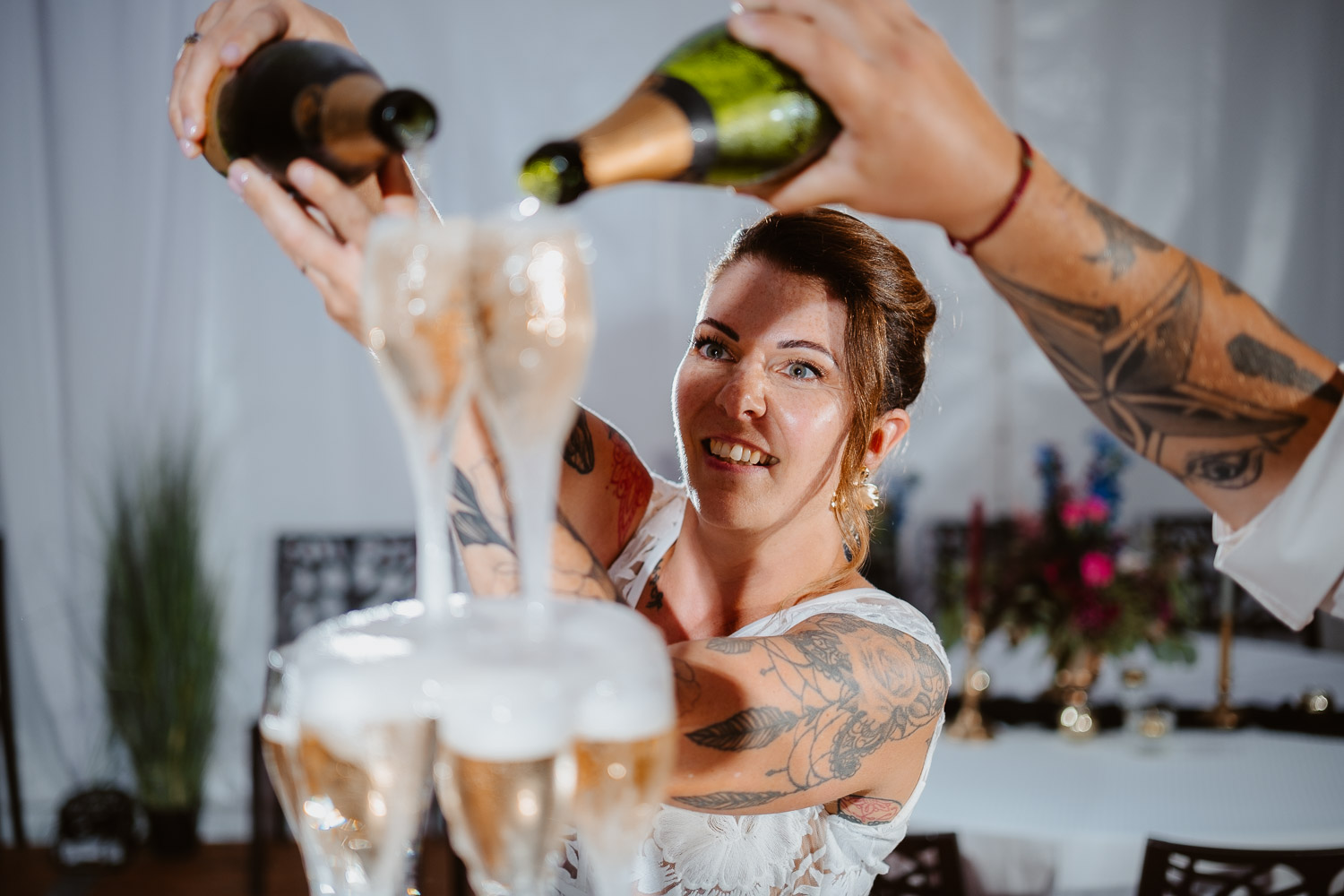 Fontaine champagne soirée mariage — Rives de Grandlieu - 44