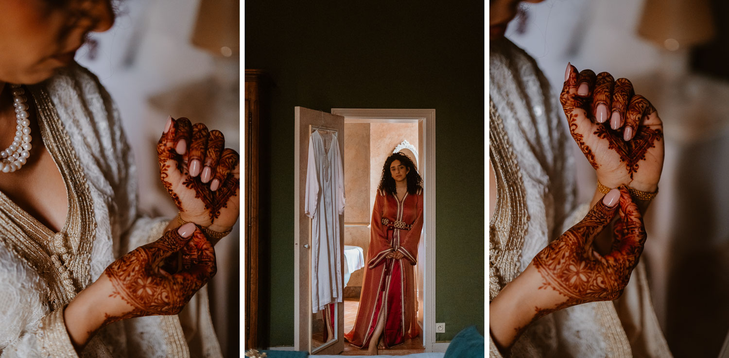 reportage photo préparatifs mariage — Château de la Rairie à Pont Saint Martin