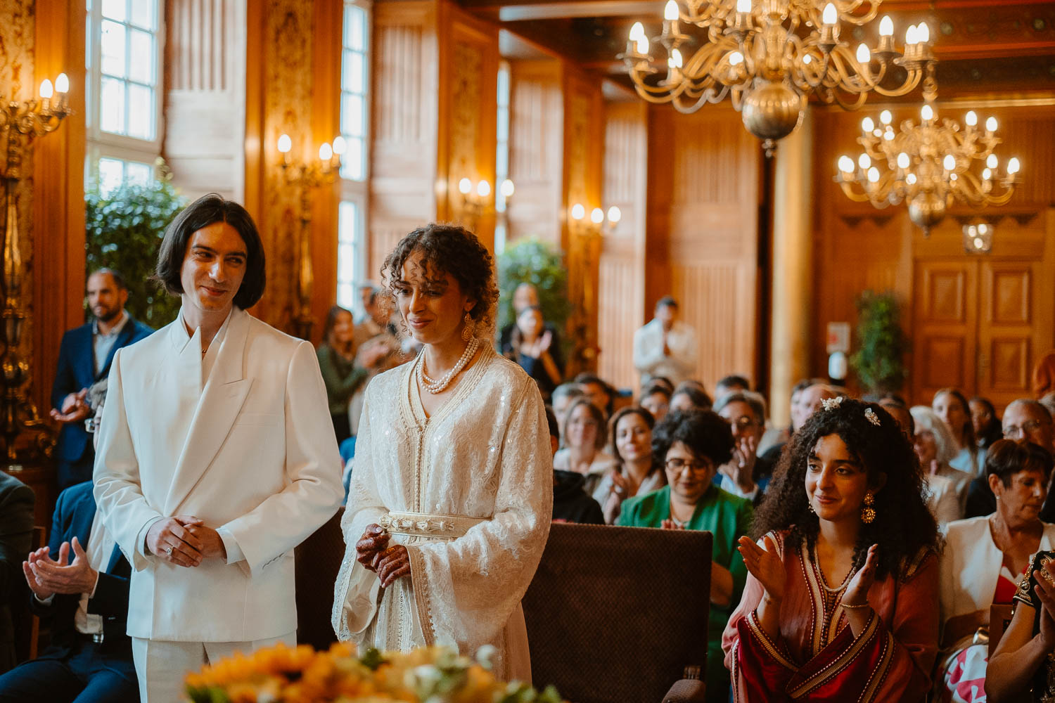 reportage photo mariage lifestyle cérémonie civile mairie — Nantes